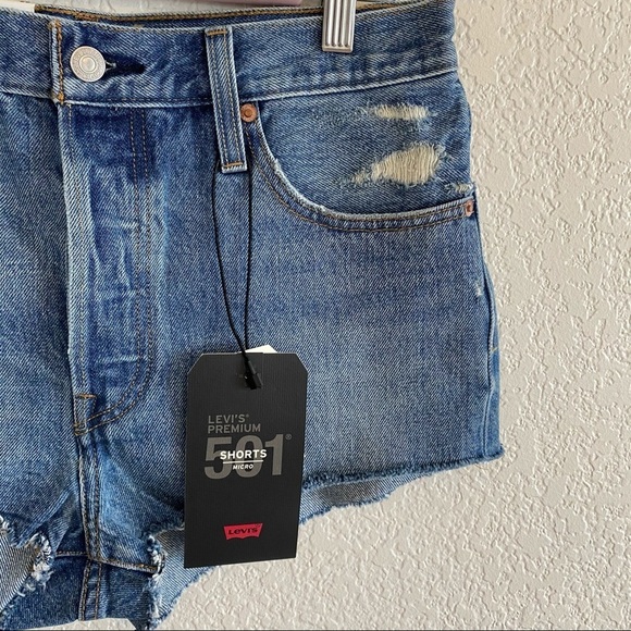 Levi’s 501 Micro Denim Shorts Booty Shorts - Picture 2 of 7